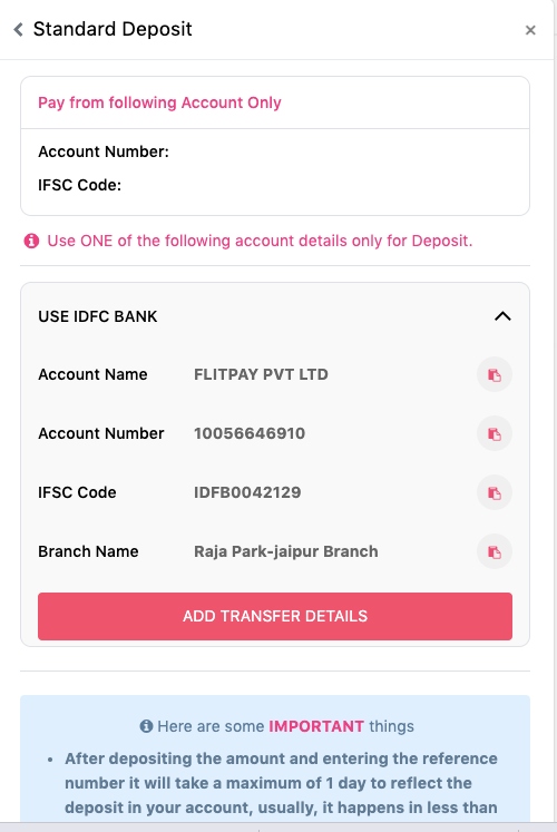 How Can I Deposit Money Using Standard Deposit Method Flitpay 5138